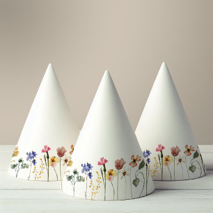 Chapeaux De Fêtes Anniversaire Fleur sauvage coloré