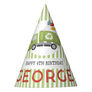 Chapeaux De Fêtes Anniversaire Garçon Camion Poubelle Cool