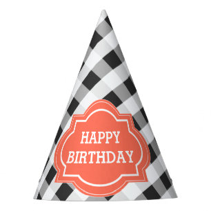 Chapeaux De Fêtes Anniversaire Personnalisé Joyeux Gris Élégant Oran