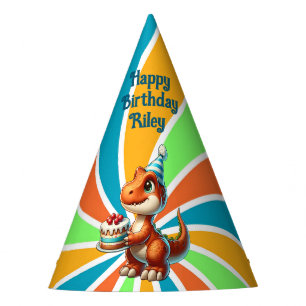 Chapeaux De Fêtes Anniversaire personnalisé sur le thème du dinosaur