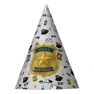 Chapeaux De Fêtes Anniversaire Policier Thème Police