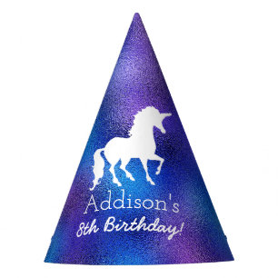 Chapeaux De Fêtes Anniversaire pourpre de filles de silhouette de