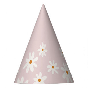 Chapeaux De Fêtes Anniversaire super Retro Daisy Blush Pink