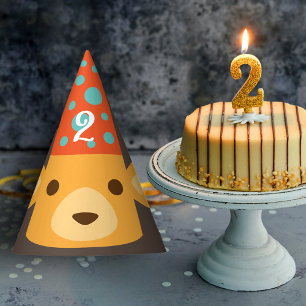 Chapeaux De Fêtes Anniversaire Teddy Bear portant un