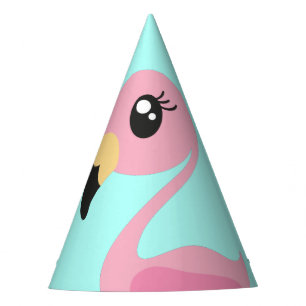 Chapeaux De Fêtes Anniversaire tropical mignon de Flamant rose rose