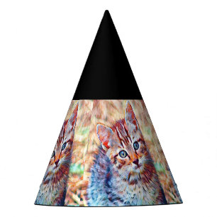 Chapeaux De Fêtes aquarell kitten