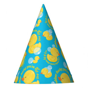 Chapeaux De Fêtes Aquarelle bleue Caoutchouc Vous êtes l'unique