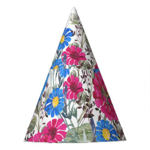 Chapeaux De Fêtes Aquarelle coeur fleuri, arang fleur sauvage lumine