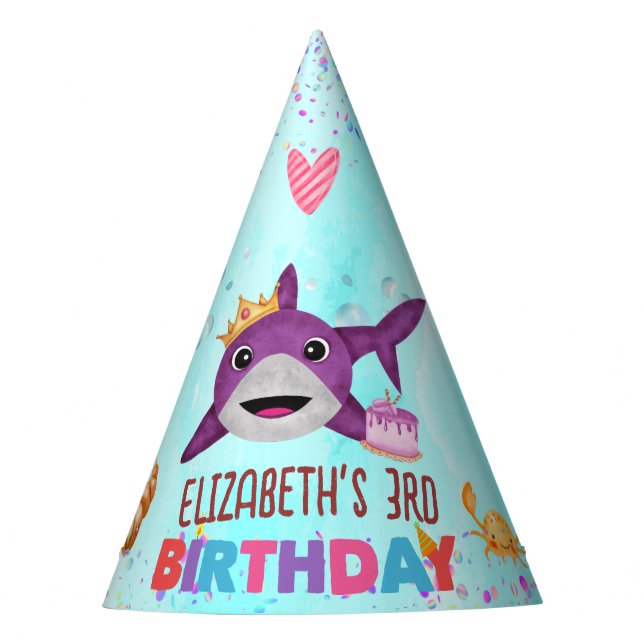 Chapeaux De Fêtes Aquarelle coupe Birthday Sharthday Party (Devant)