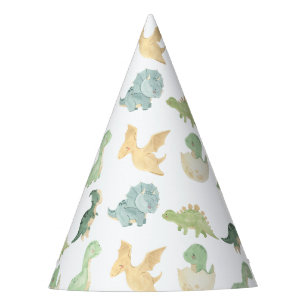 Chapeaux De Fêtes Aquarelle Dinosaur Party Dino mite Anniversaire