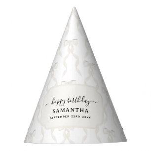 Chapeaux De Fêtes Aquarelle fantaisie Blanc Bow Anniversaire