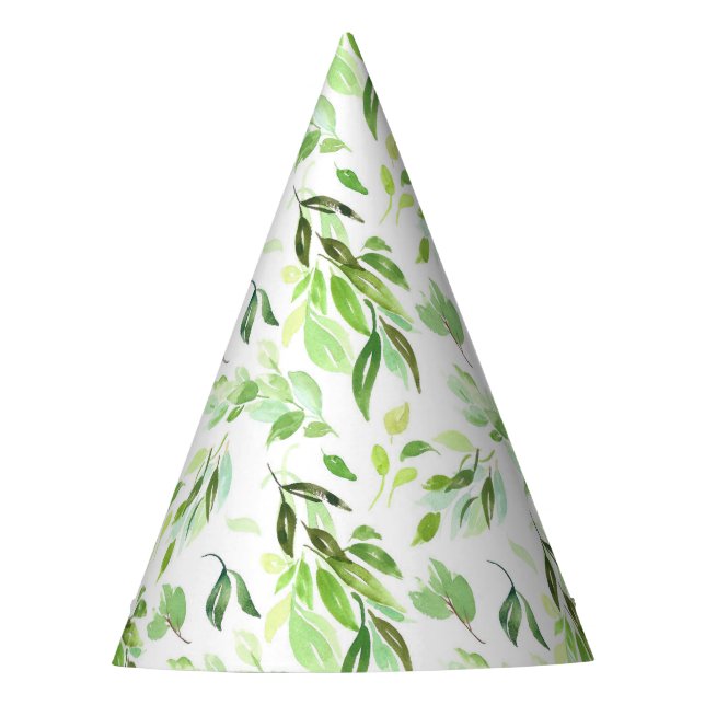 Chapeaux De Fêtes Aquarelle Foliage Motif Whimsical (Devant)
