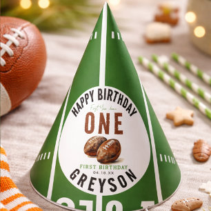 Chapeaux De Fêtes Aquarelle Football Première année 1er anniversai
