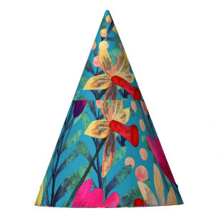Chapeaux De Fêtes Aquarelle Lumineuse : Design Floral Sans Maille.