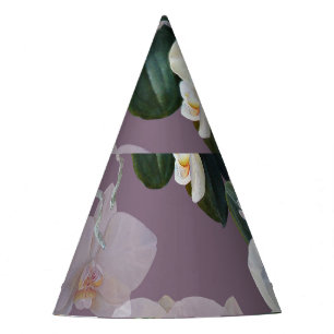 Chapeaux De Fêtes Aquarelle orchidée lavande foncée.