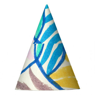 Chapeaux De Fêtes Aquarelle patchwork : style de peinture sale.