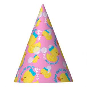 Chapeaux De Fêtes Aquarelle rose Caoutchouc Vous êtes l'unique