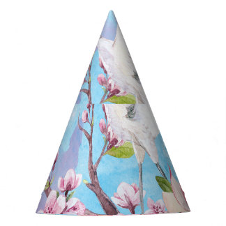 Chapeaux De Fêtes Aquarelle Rouge Motif japonais