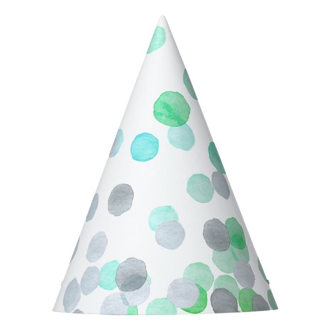 Chapeaux De Fêtes Aquarelle simple Pastel géométrique Polka Dot (Devant)