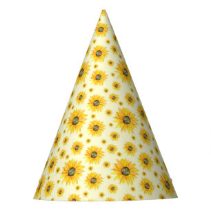 Chapeaux De Fêtes Aquarelle Tournesols motifs floraux