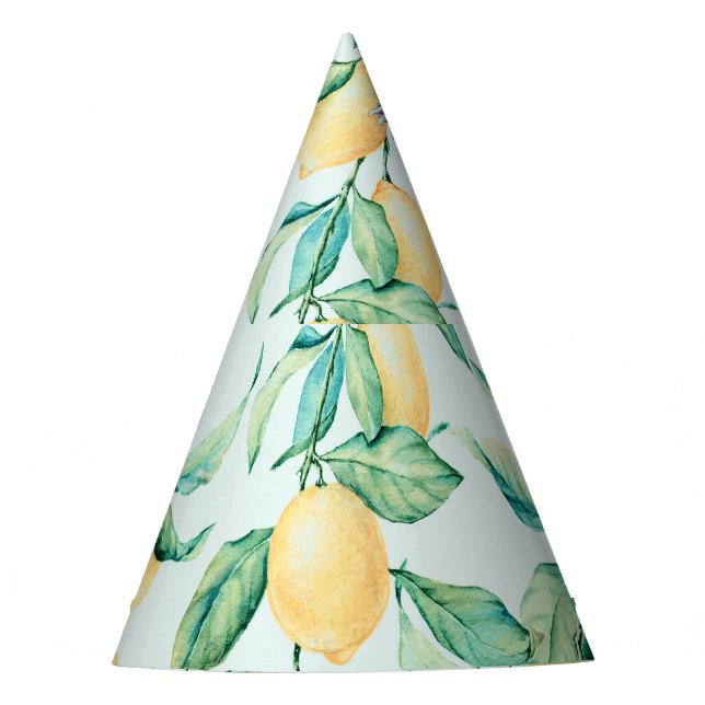 Chapeaux De Fêtes Aquarelle verte citron : Romance sans couture (Devant)