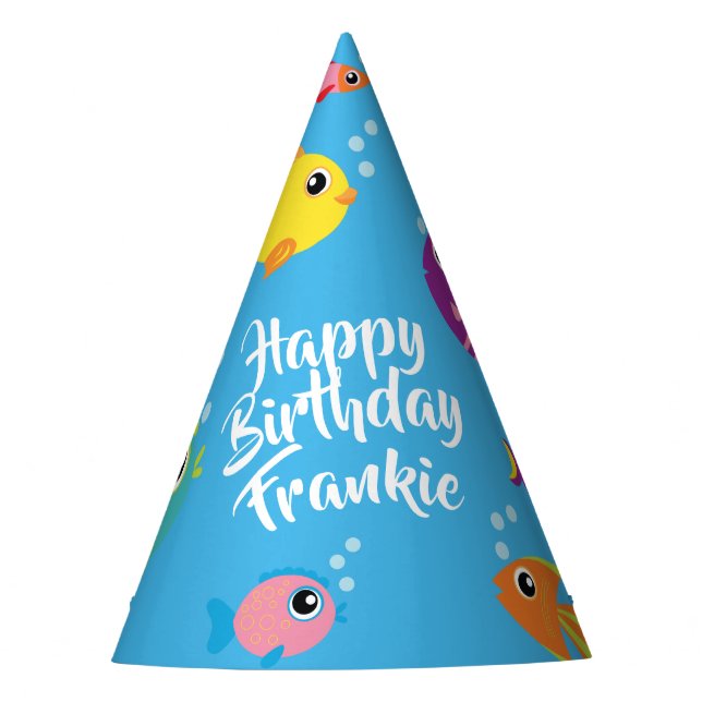 Chapeaux De Fêtes Aquarium de poisson 1er anniversaire Casquettes (Devant)