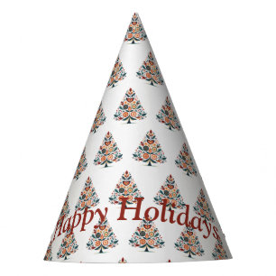Chapeaux De Fêtes Arbre coloré de Noël Art populaire scandinave