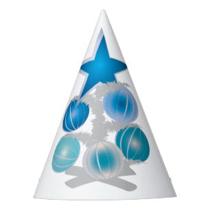 Chapeaux De Fêtes Arbre de Noël bleu