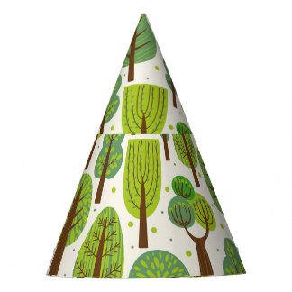 Chapeaux De Fêtes Arbres d'été : Motif vert sans joint