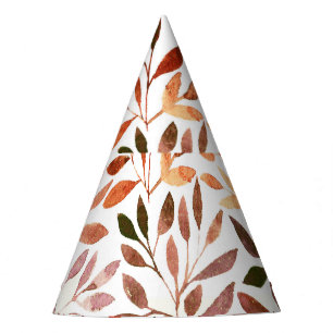 Chapeaux De Fêtes Arbres rétro, aquarelle motif sans couture.