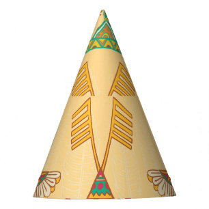 Chapeaux De Fêtes Arrière - plan autochtone autochtone autochtone or