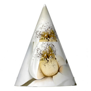 Chapeaux De Fêtes Arrière - plan blanc Magnolia Closeup Vert