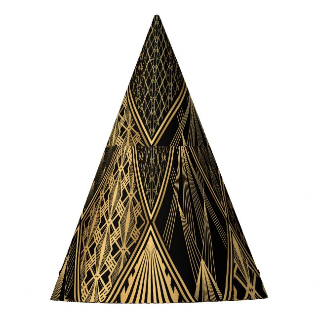 Chapeaux De Fêtes Art Déco Black Gold Elegance (Devant)