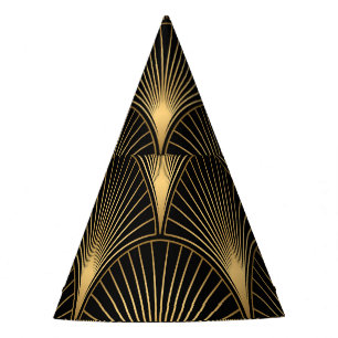 Chapeaux De Fêtes Art Déco Or Noir : Luxe incomparable