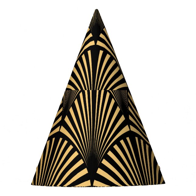 Chapeaux De Fêtes Art Déco : Scales d'or noir. (Devant)
