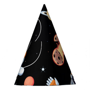 Chapeaux De Fêtes Astronaut Rocket : Espace Vintage Motif sans joint