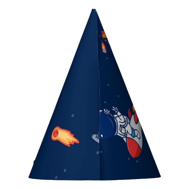 Chapeaux De Fêtes Astronaut Space Adventure Casquettes - Boys Birth (Dos)