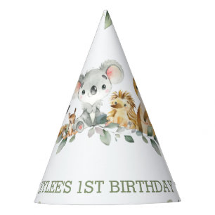Chapeaux De Fêtes Australian Animal Green 1er anniversaire garçon f