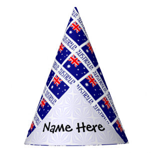 Chapeaux De Fêtes Australie et Drapeau Australien Personnalisé en Ca