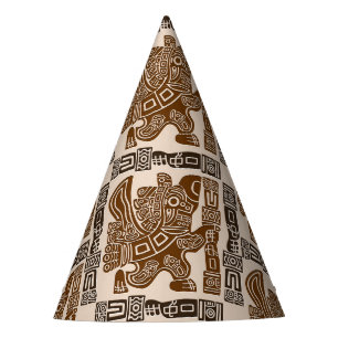 Chapeaux De Fêtes Aztec Eagle Guerrier Tribal Art antique