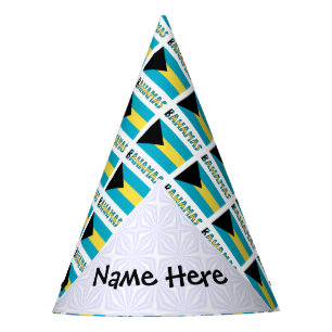 Chapeaux De Fêtes Bahamas Drapeau Bahamien Personnalisé en Mosaïque