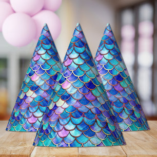Chapeaux De Fêtes Balances de sirènes Motif Petites filles Anniversa