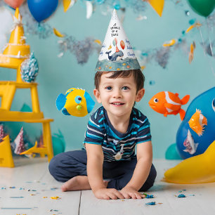 Chapeaux De Fêtes Baleine d'un temps garçons Anniversaire