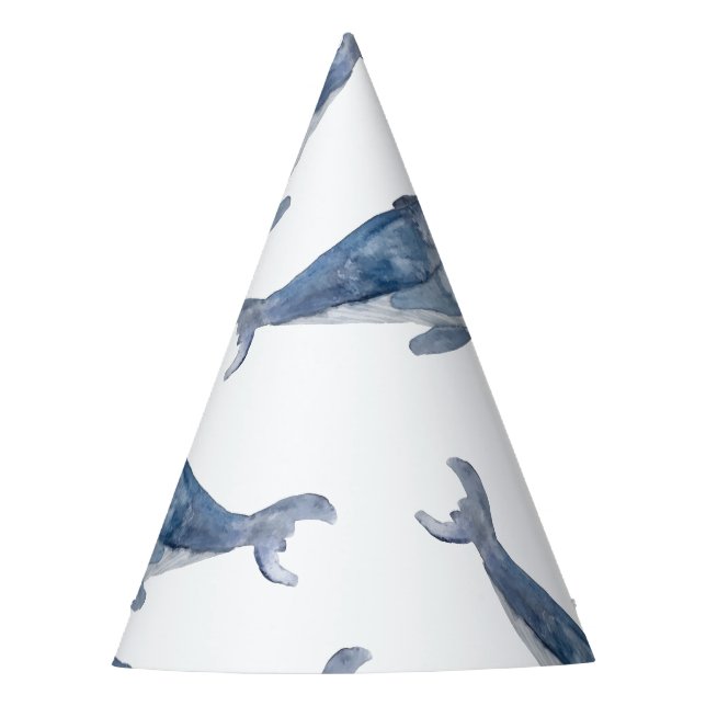 Chapeaux De Fêtes Baleines à bosse en aquarelle (Devant)