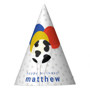 Chapeaux De Fêtes Ballons d'anniversaire Ferme Imprimé Vache