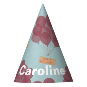 Chapeaux De Fêtes Ballons d'anniversaire heureux personnalisés