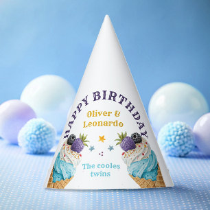 Chapeaux De Fêtes Ballotin de fête d'anniversaire de Twins Boys