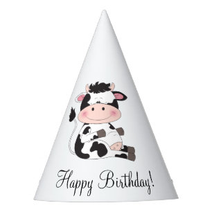 Chapeaux De Fêtes Bande dessinée mignonne de vache à bébé