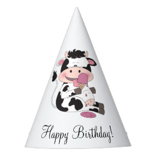 Chapeaux De Fêtes Bande dessinée mignonne de vache à bébé avec s