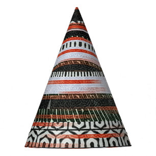 Chapeaux De Fêtes Bandes ethniques tribales : conception du tapis.